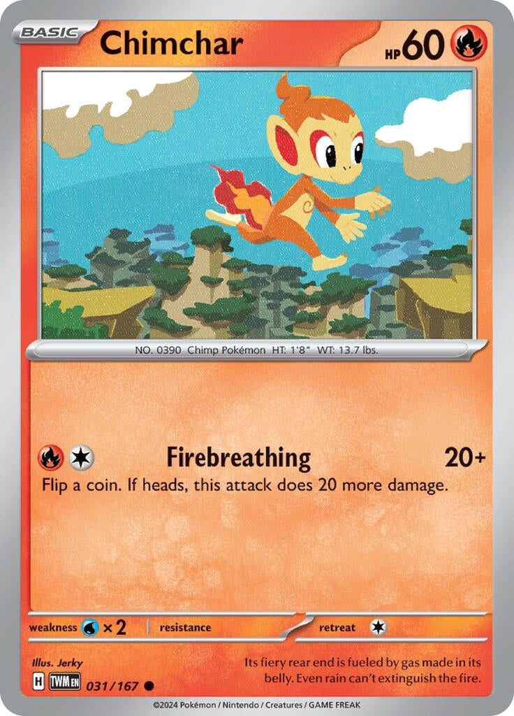 Image for Chimchar (031/167) (TWM) - Pokemon