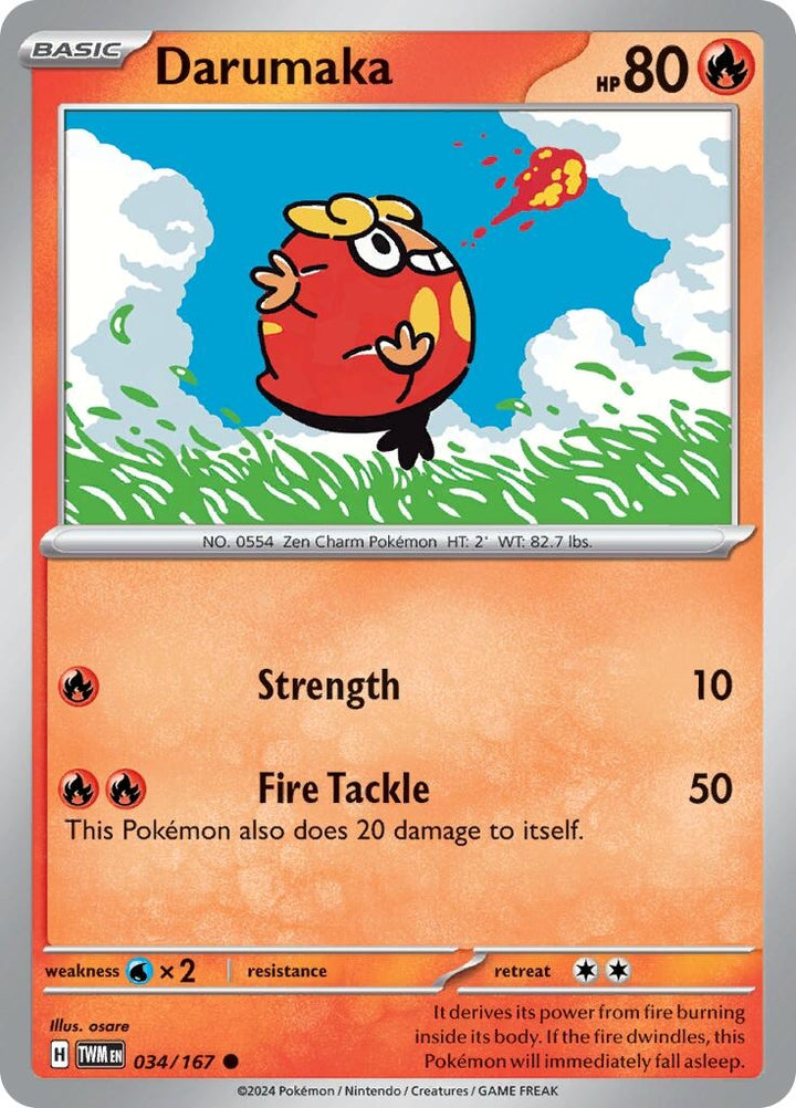 Image for Darumaka (034/167) (TWM) - Pokemon