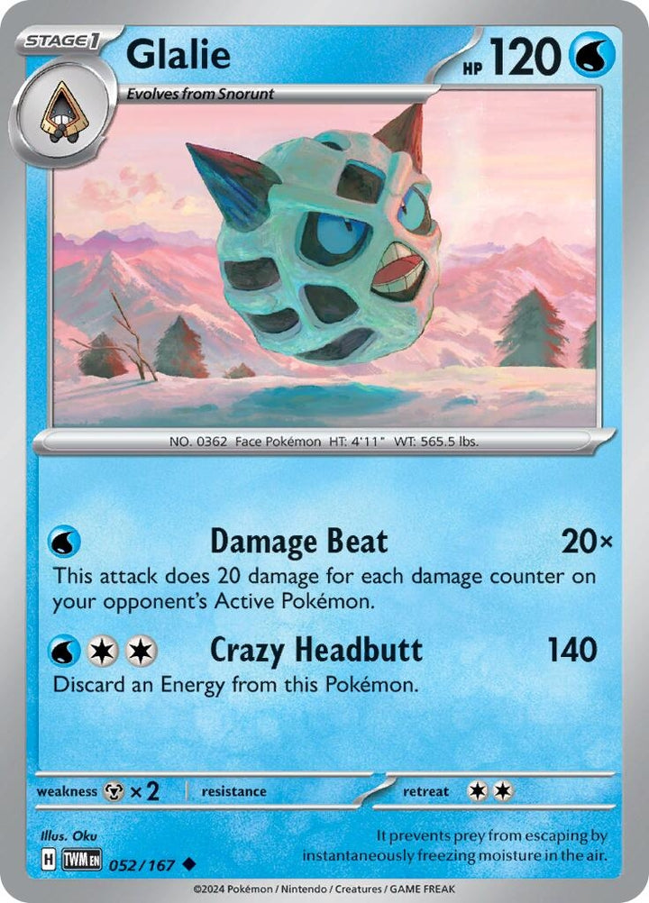 Image for Glalie (052/167) (TWM) - Pokemon