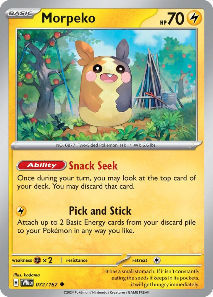 Image for Morpeko (072/167) (TWM) - Pokemon