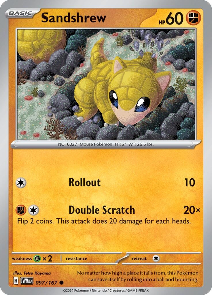 Image for Sandshrew (097/167) (TWM) - Pokemon