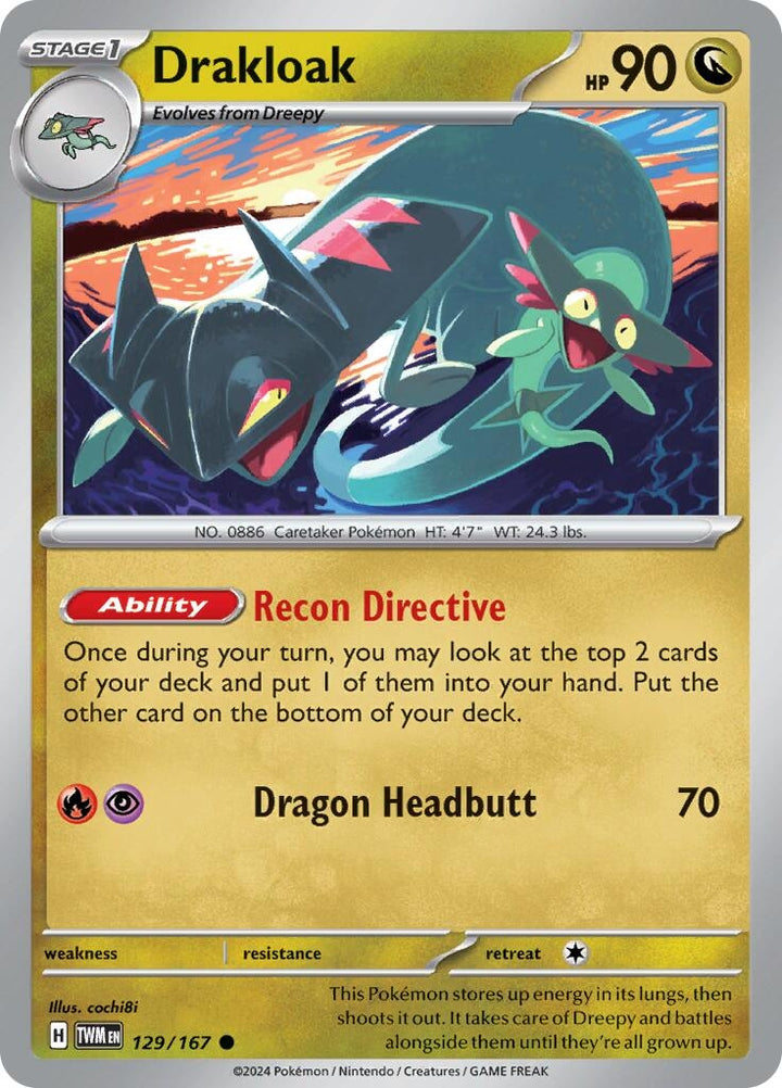Image for Drakloak (129/167) (TWM) - Pokemon