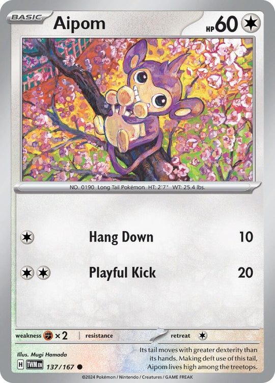 Image for Aipom (137/167) (TWM) - Pokemon