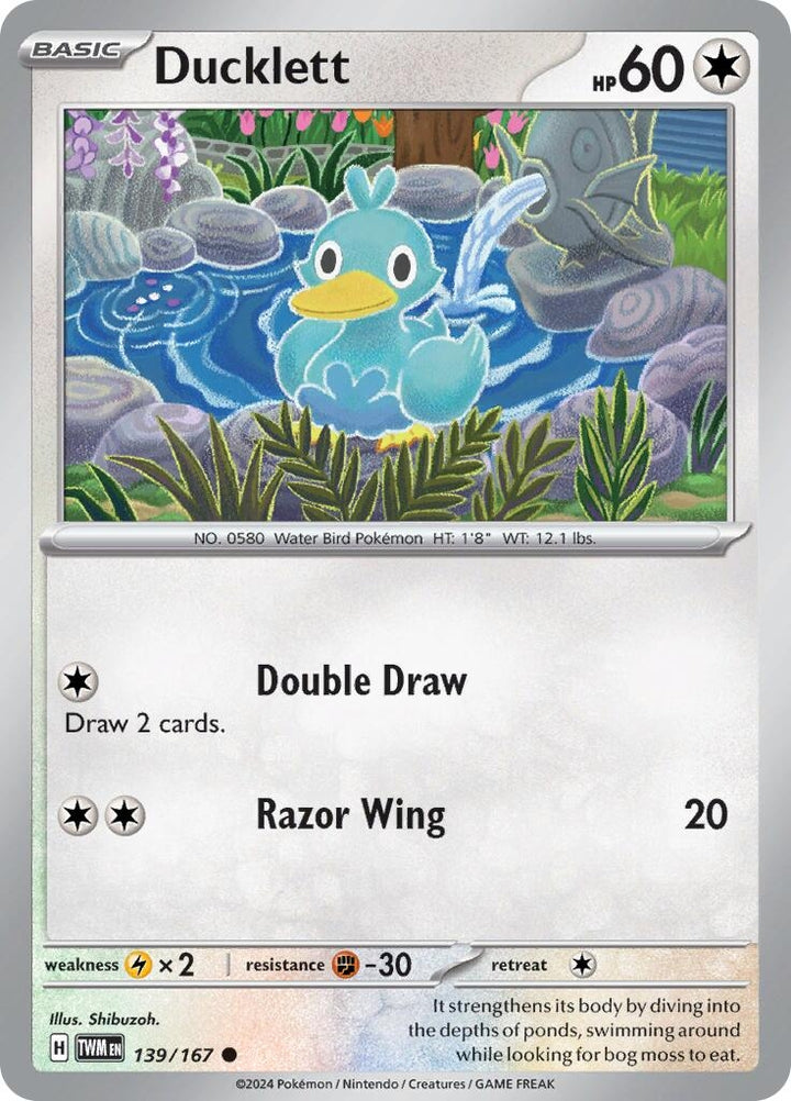 Image for Ducklett (139/167) (TWM) - Pokemon