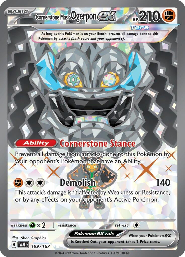 Image for Cornerstone Mask Ogerpon ex (199/167) (TWM) - Pokemon