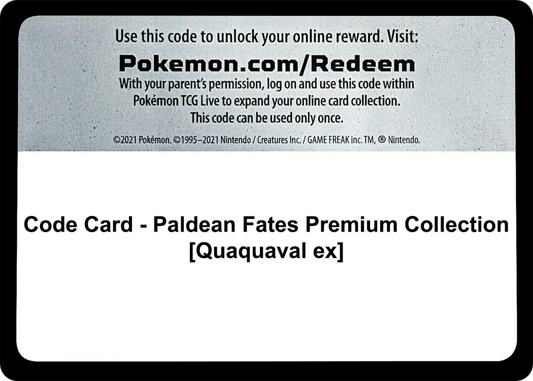 Image for Code Card - Paldean Fates Premium Collection [Quaquaval ex] (PAF) - Pokemon