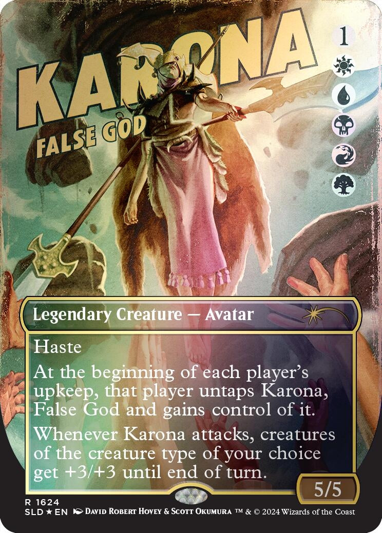 Image for Karona, False God (Rainbow Foil) (1624) - Magic: The Gathering