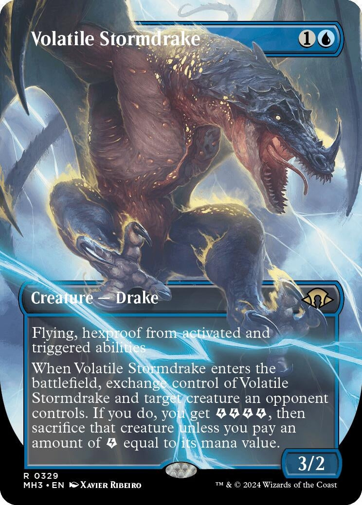 Image for Volatile Stormdrake (Borderless) (329) - Magic: The Gathering