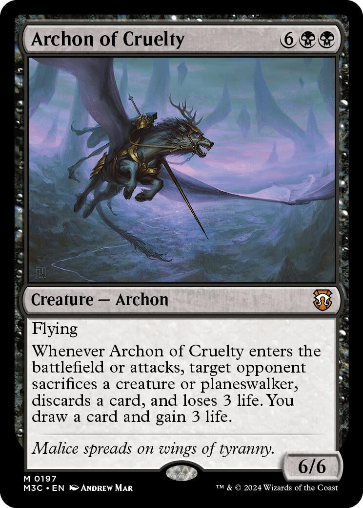 Image for Archon of Cruelty (Ripple Foil) (197) - Magic: The Gathering