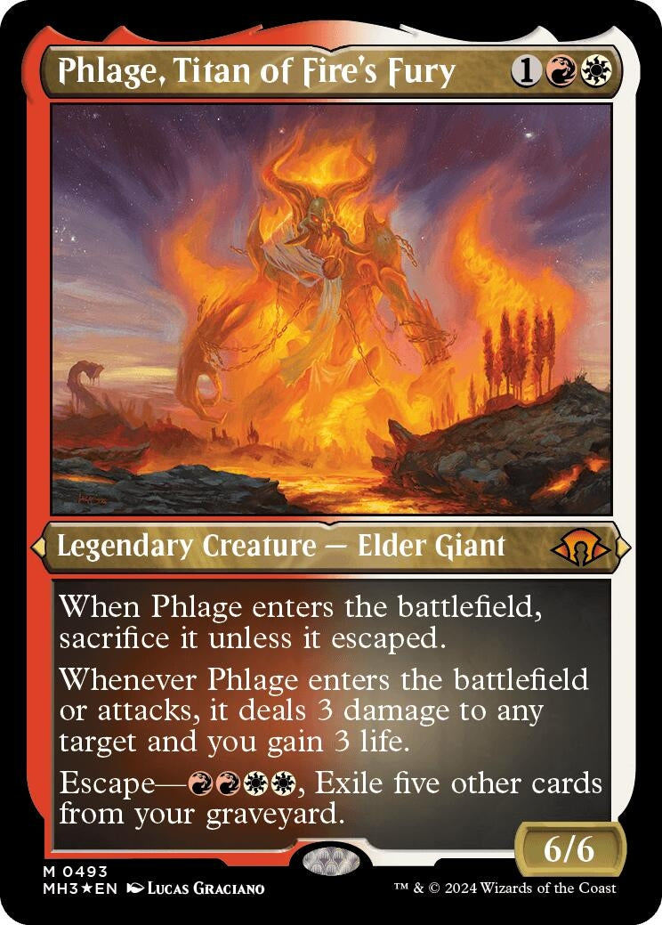 Image for Phlage, Titan of Fire's Fury (Foil Etched) (493) - Magic: The Gathering