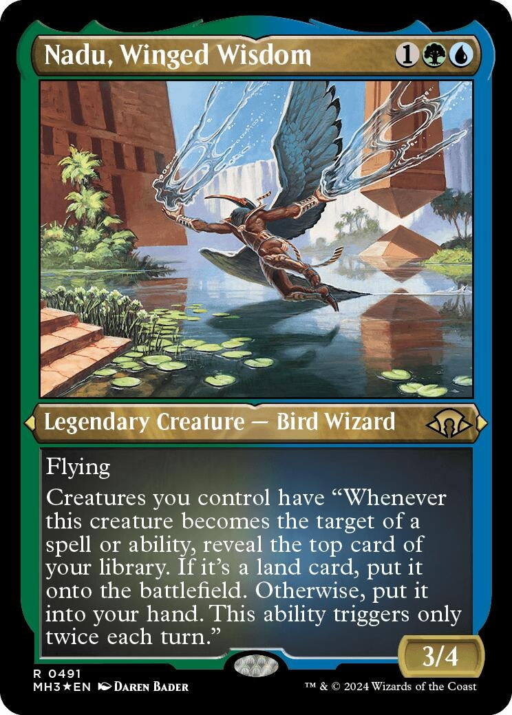Image for Nadu, Winged Wisdom (Foil Etched) (491) - Magic: The Gathering