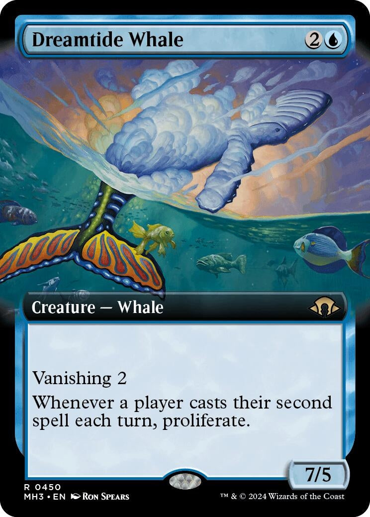 Image for Dreamtide Whale (Extended Art) (450) - Magic: The Gathering