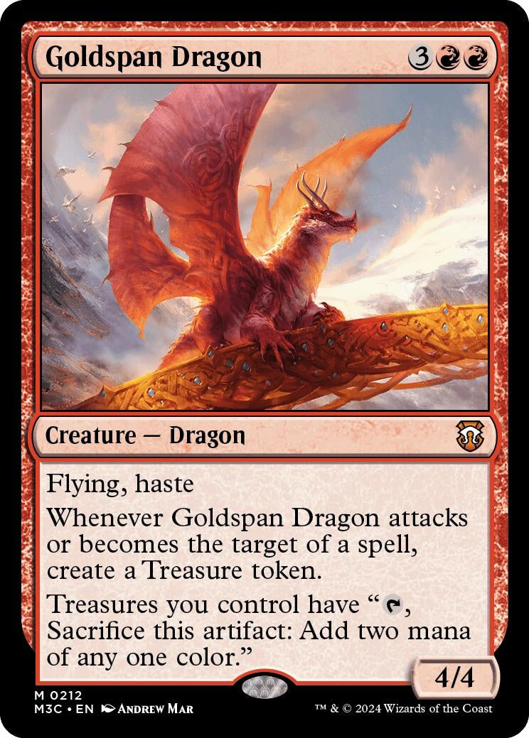 Image for Goldspan Dragon (Ripple Foil) (212) - Magic: The Gathering