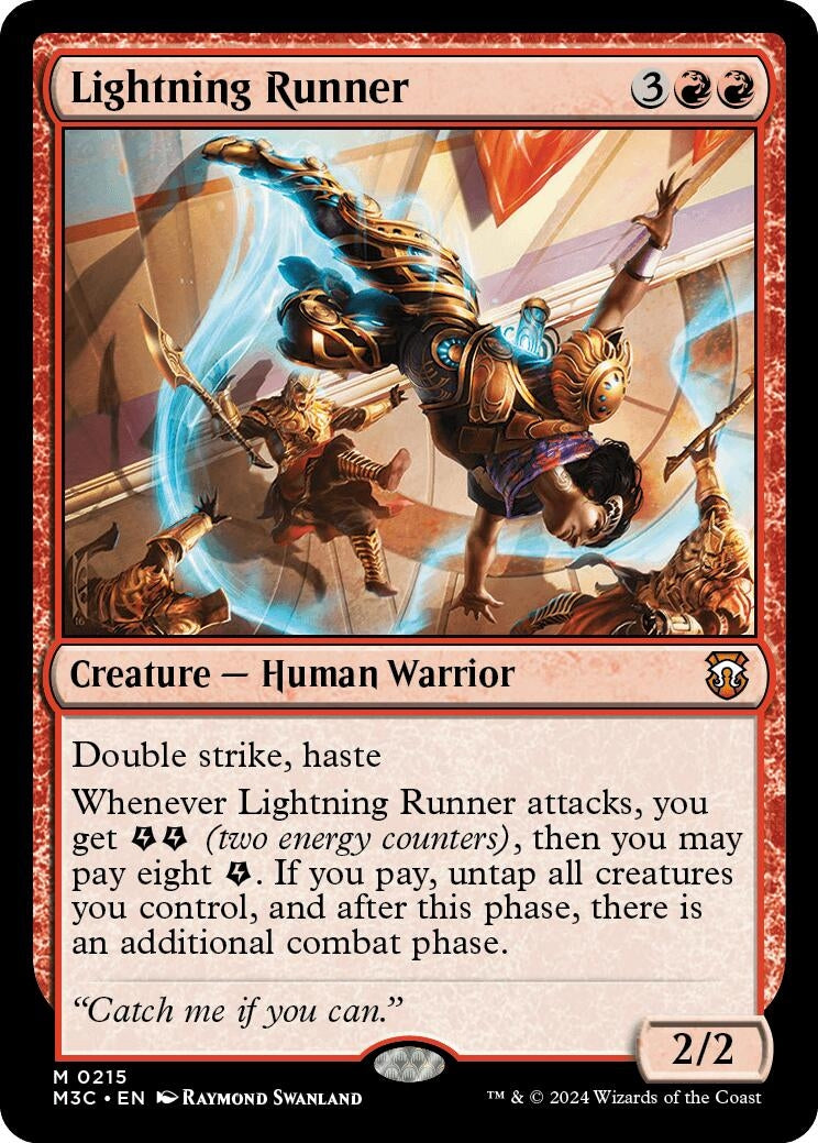 Image for Lightning Runner (Ripple Foil) (215) (M3C) - Magic: The Gathering