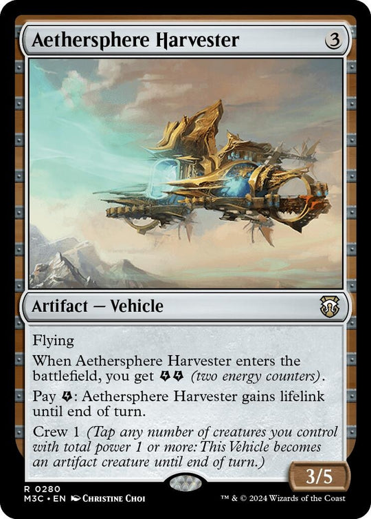 Image for Aethersphere Harvester (Ripple Foil) (280) (M3C) - Magic: The Gathering