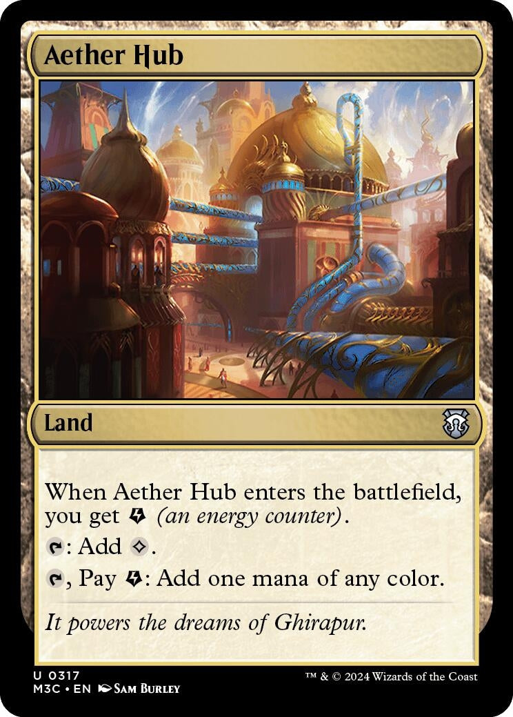 Image for Aether Hub (Ripple Foil) (317) (M3C) - Magic: The Gathering