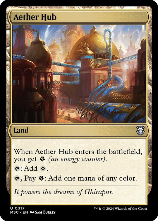 Image for Aether Hub (Ripple Foil) (317) (M3C) - Magic: The Gathering