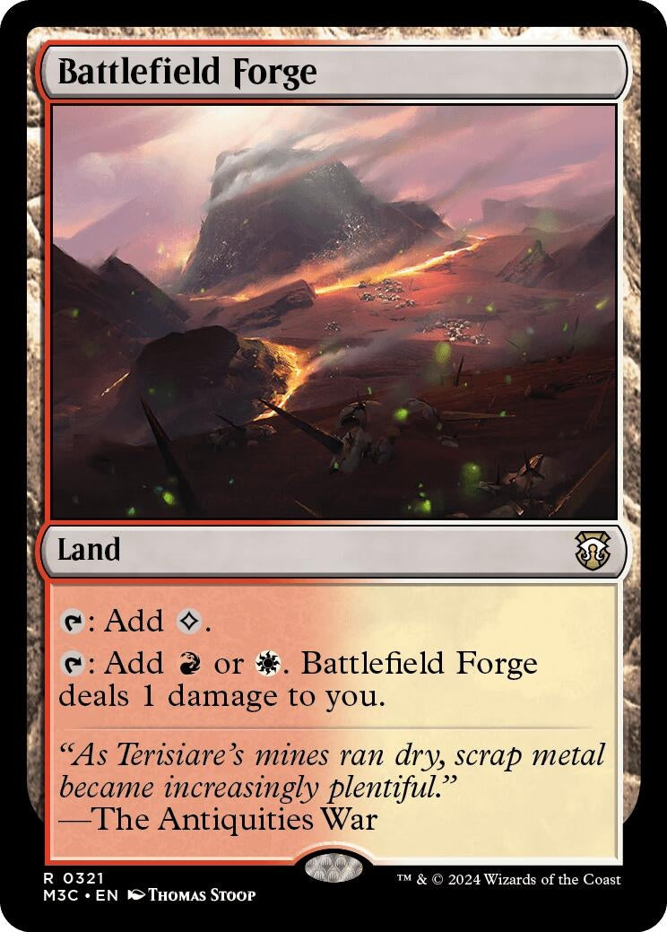 Image for Battlefield Forge (Ripple Foil) (321) (M3C) - Magic: The Gathering