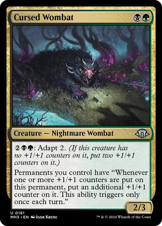 Image for Cursed Wombat (181) - Magic: The Gathering