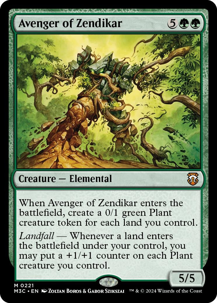 Image for Avenger of Zendikar (Ripple Foil) (221) (M3C) - Magic: The Gathering