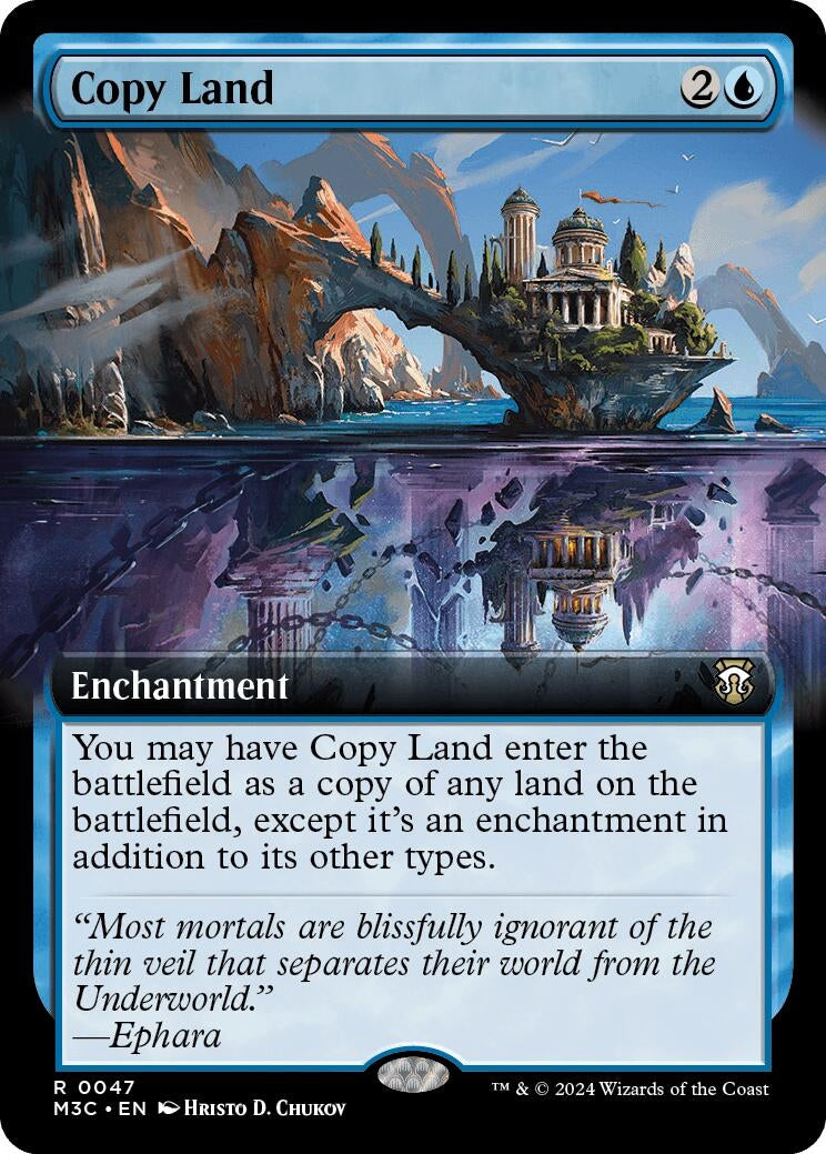 Image for Copy Land (Extended Art) (Ripple Foil) (47) (M3C) - Magic: The Gathering