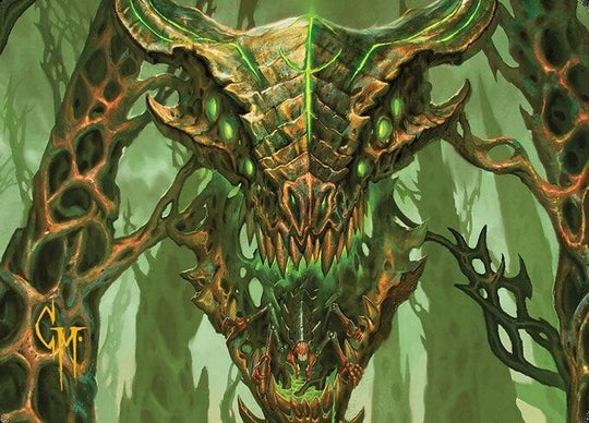 Image for Colossal Dreadmask Art Card (Gold-Stamped Signature) (8) (ASMH3) - Magic: The Gathering