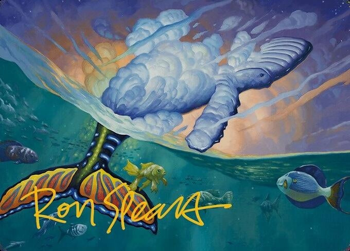 Image for Dreamtide Whale Art Card (Gold-Stamped Signature) (2) (ASMH3) - Magic: The Gathering