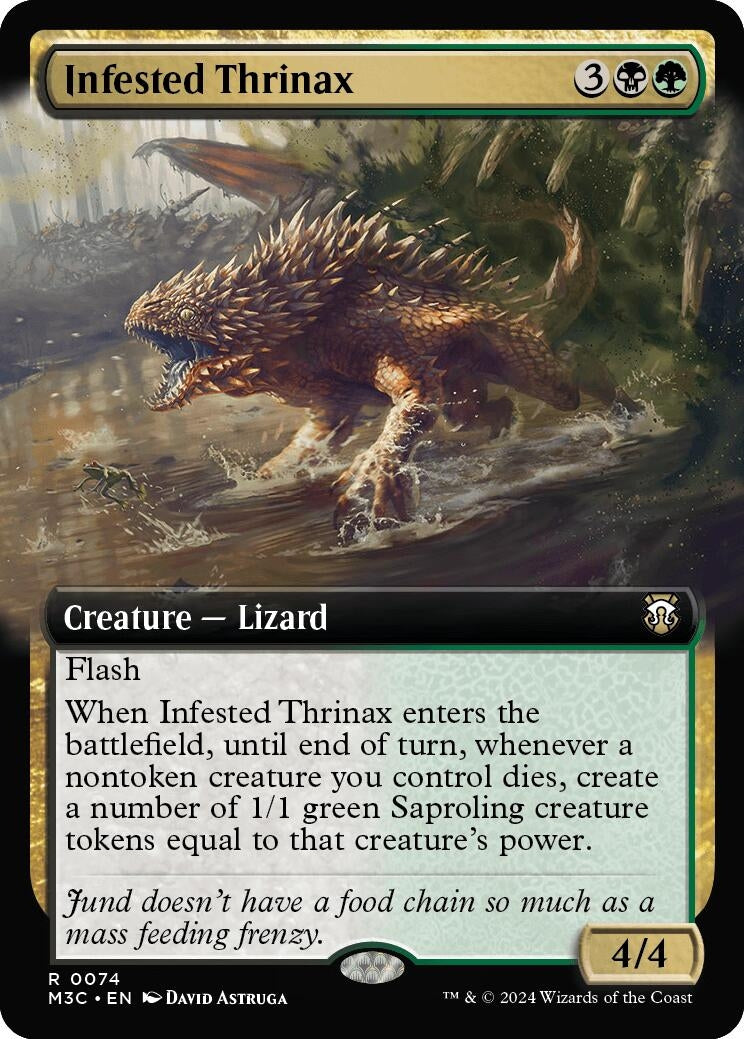 Image for Infested Thrinax (Extended Art) (74) - Magic: The Gathering