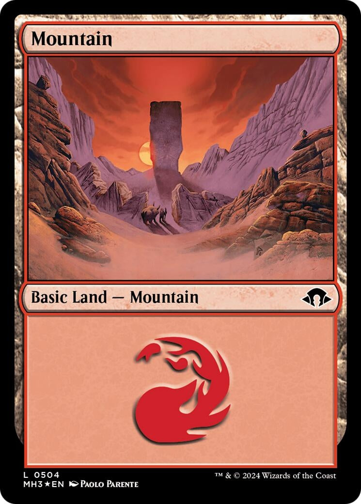 Image for Mountain (0504) (Ripple Foil) (504) - Magic: The Gathering