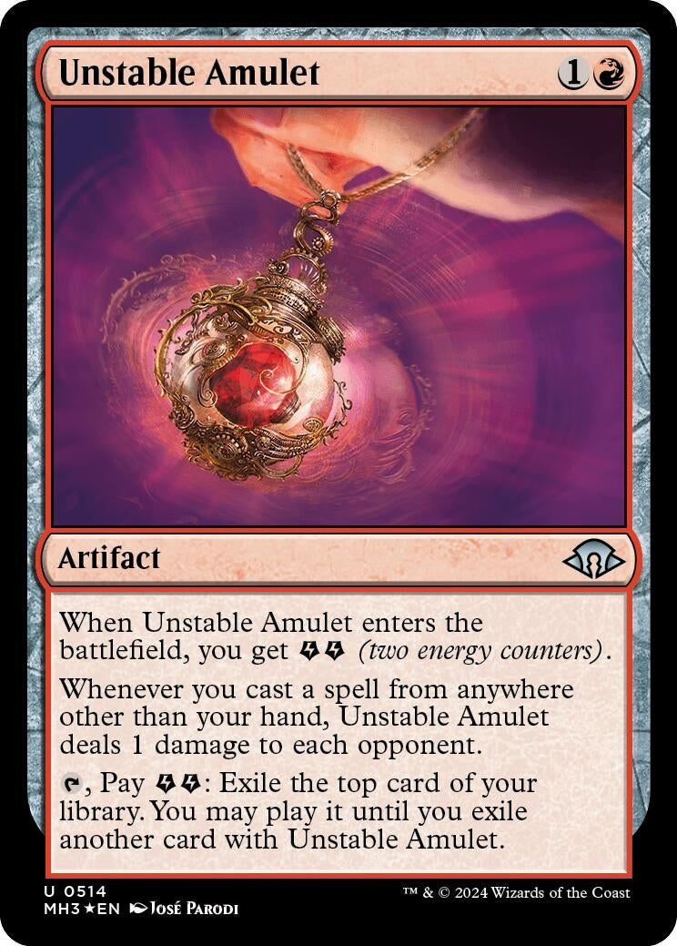 Image for Unstable Amulet (Ripple Foil) (514) - Magic: The Gathering