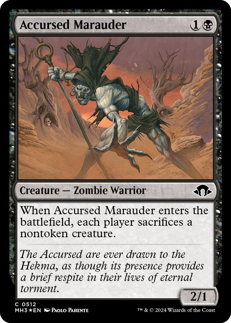 Image for Accursed Marauder (Ripple Foil) (512) (MH3) - Magic: The Gathering