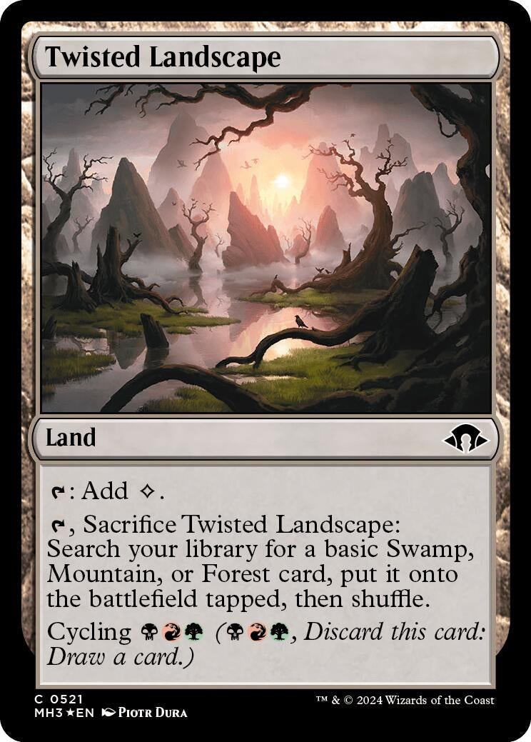 Image for Twisted Landscape (Ripple Foil) (521) - Magic: The Gathering
