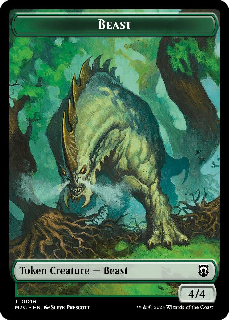 Image for Beast (0016) // Copy Double-Sided Token (16 // 1) (M3C) - Magic: The Gathering