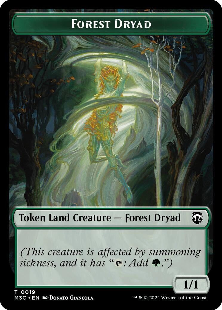 Image for Forest Dryad // Emblem - Vivien Reid Double-Sided Token (19 // 28) - Magic: The Gathering