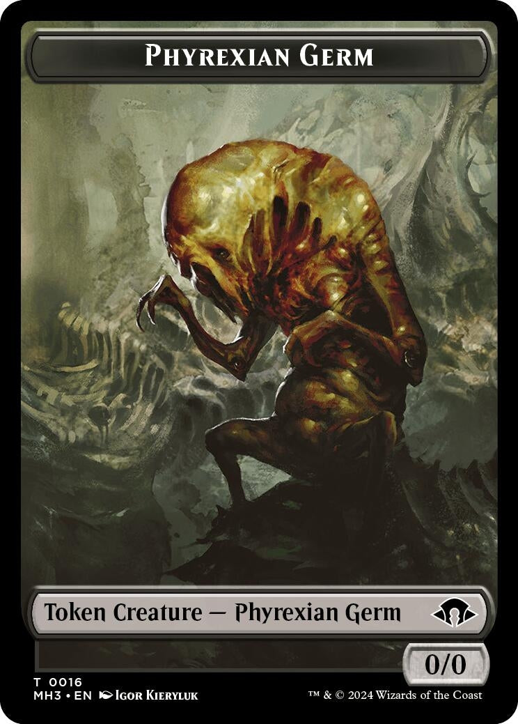 Image for Phyrexian Germ // Cat Warrior Double-Sided Token (16 // 5) - Magic: The Gathering