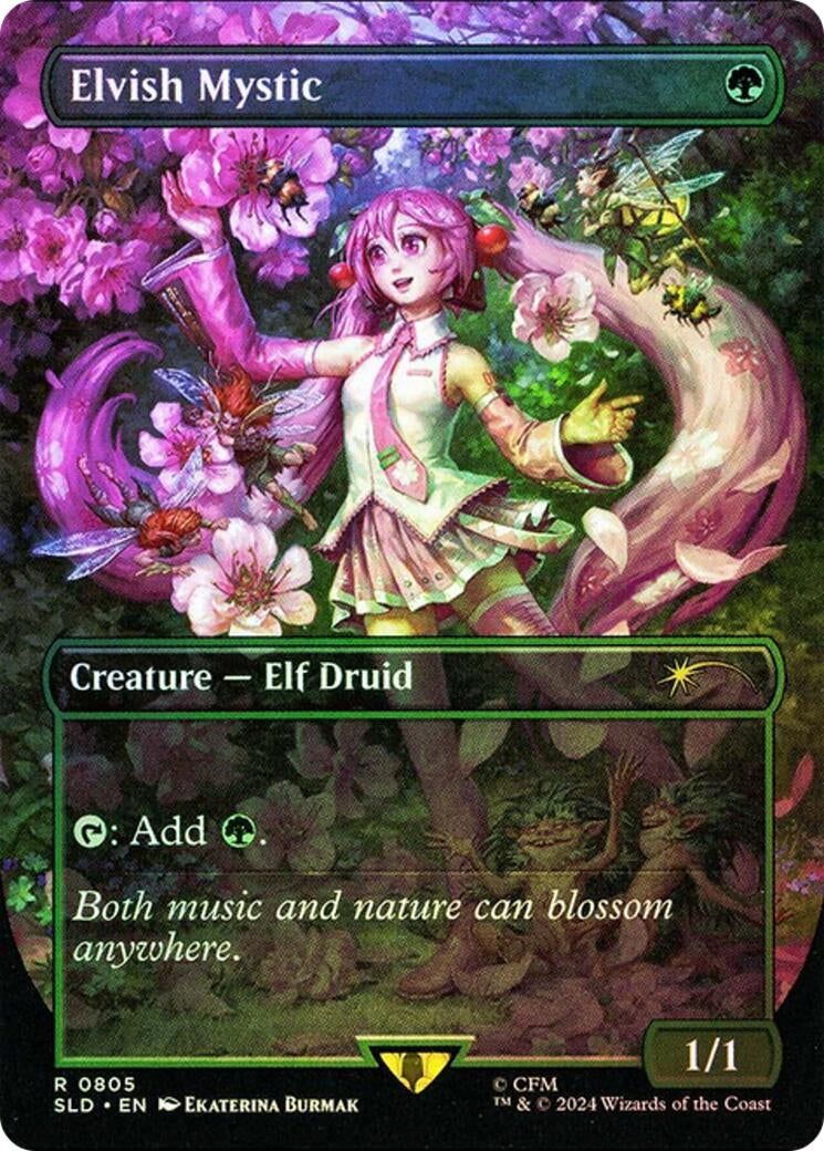 Image for Elvish Mystic (0805) (Rainbow Foil) (805) - Magic: The Gathering