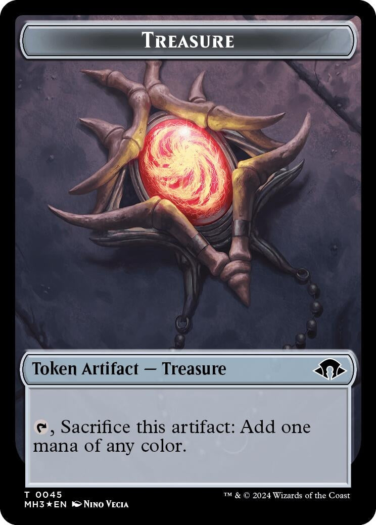 Image for Treasure (Ripple Foil)  // Copy Double-Sided Token (45 // 1) - Magic: The Gathering