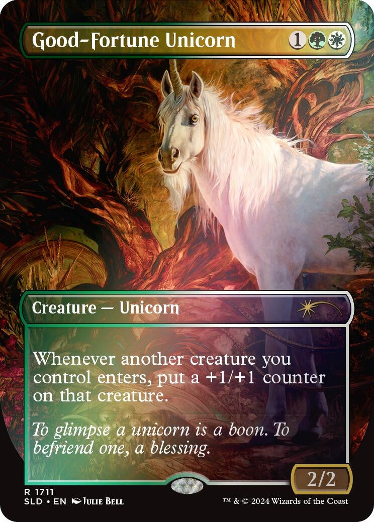 Image for Good-Fortune Unicorn (Rainbow Foil) (1711) - Magic: The Gathering