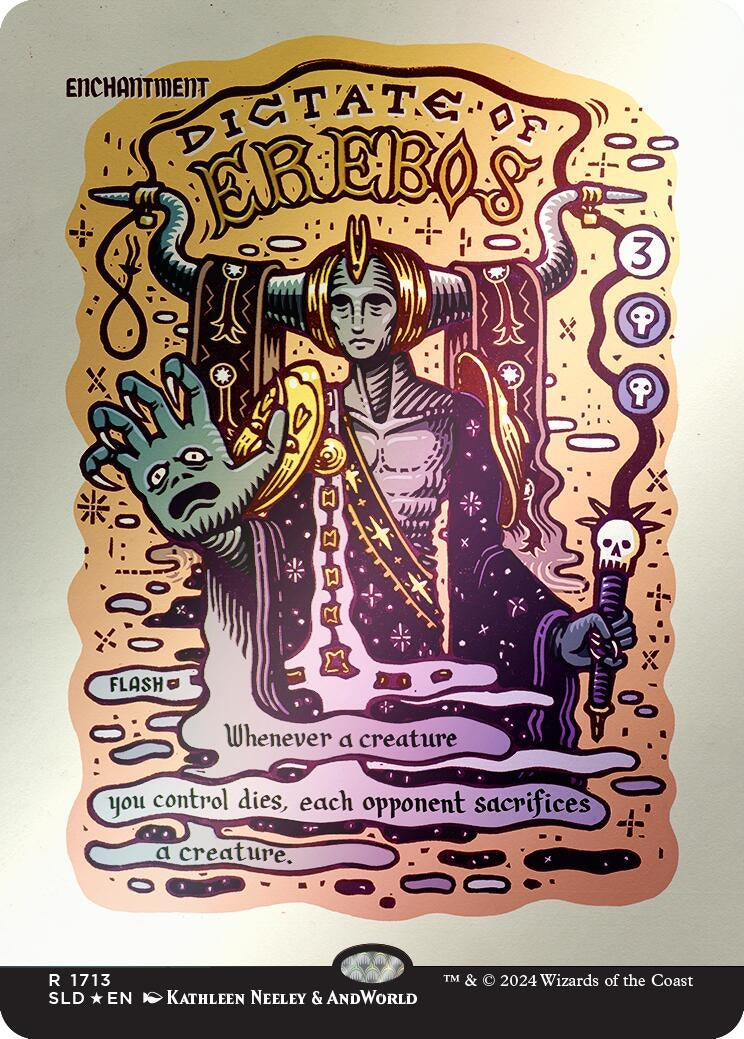 Image for Dictate of Erebos (Rainbow Foil) (1713) - Magic: The Gathering