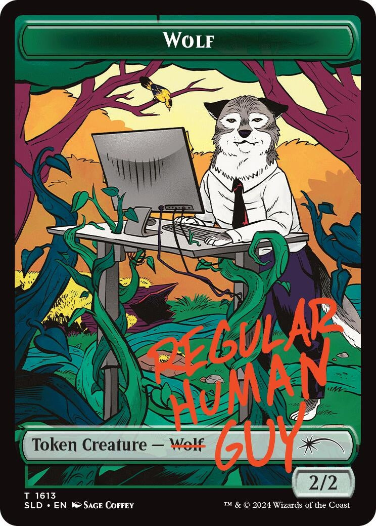 Image for Wolf Token (1613) - Magic: The Gathering