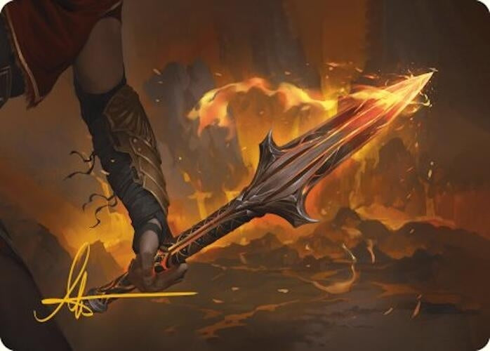 Image for The Spear of Leonidas Art Card (Gold-Stamped Signature) (4) - Magic: The Gathering