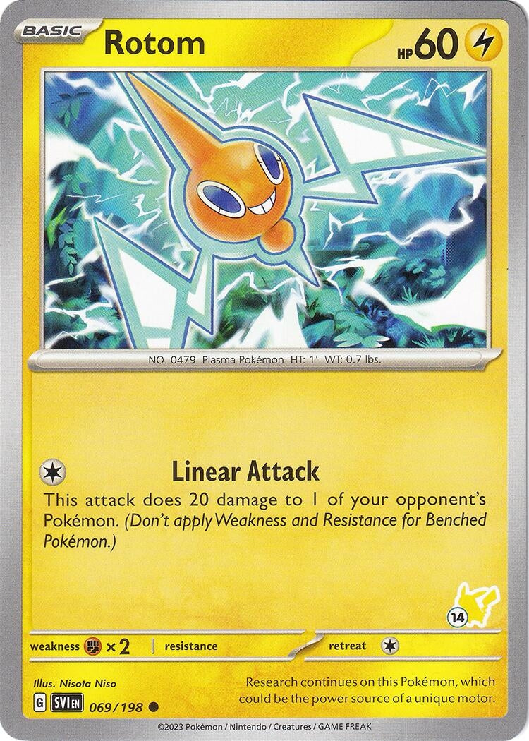 Image for Rotom - Pikachu 14 (069/198) (BA24) - Pokemon