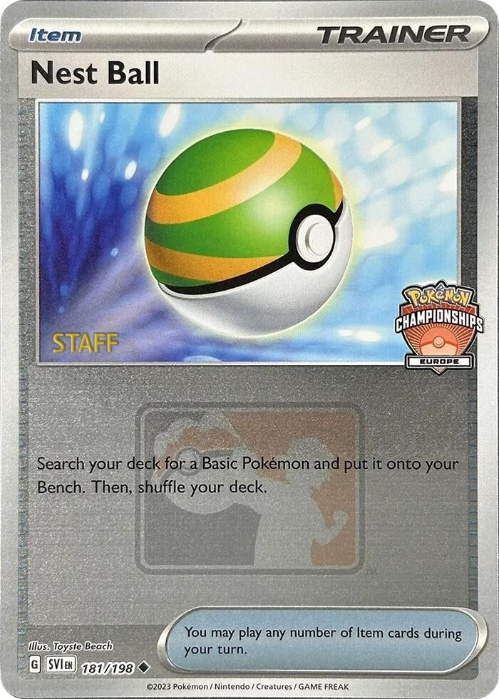 Image for Nest Ball - 181/198 (Europe Championships) [Staff] (181/198) (PR) - Pokemon