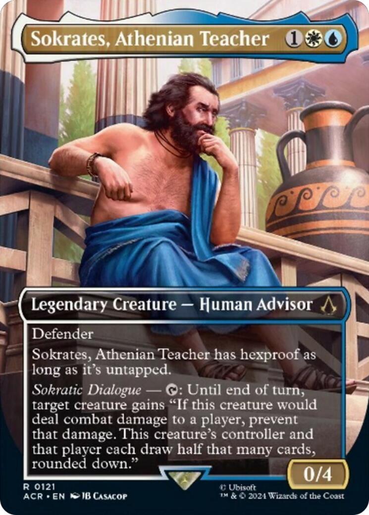 Image for Sokrates, Athenian Teacher (Borderless) (121) - Magic: The Gathering