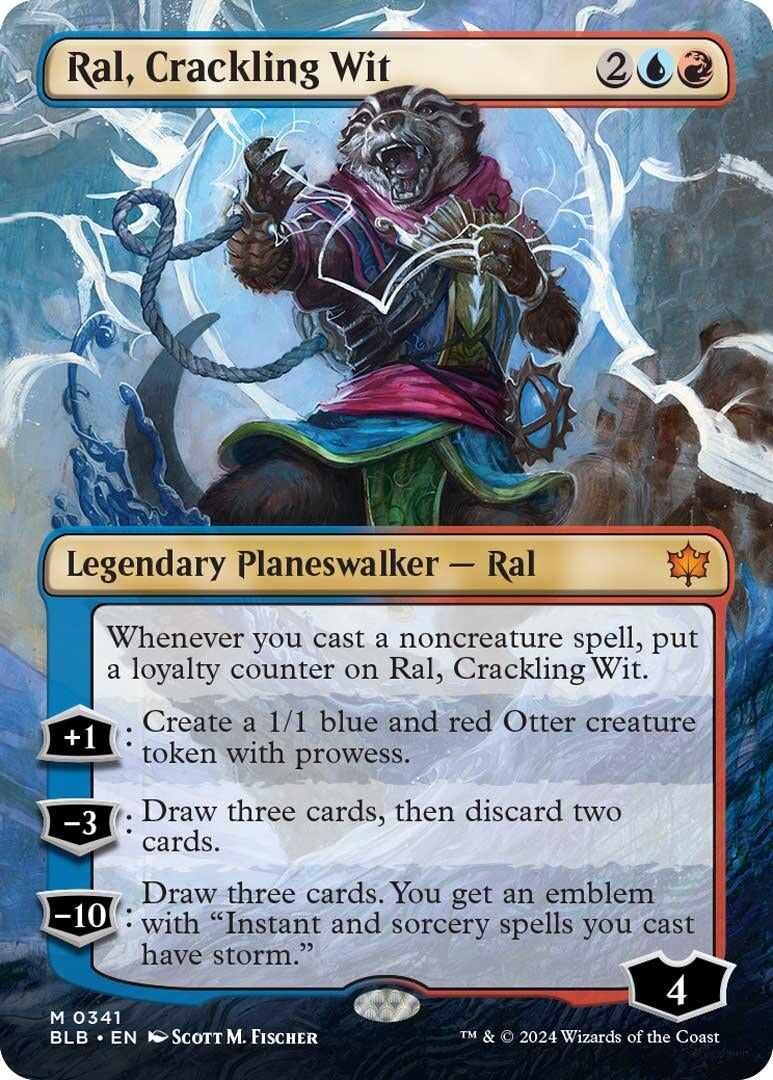 Image for Ral, Crackling Wit (Borderless) (341) (BLB) - Magic: The Gathering