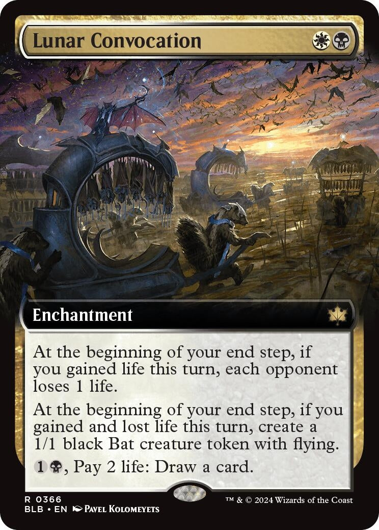 Image for Lunar Convocation (Extended Art) (366) (BLB) - Magic: The Gathering