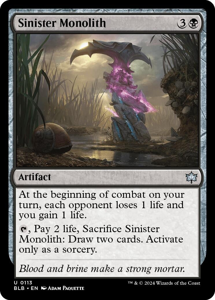 Image for Sinister Monolith (113) (BLB) - Magic: The Gathering