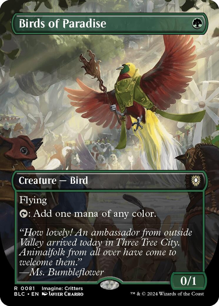 Image for Birds of Paradise (Borderless) (81) - Magic: The Gathering