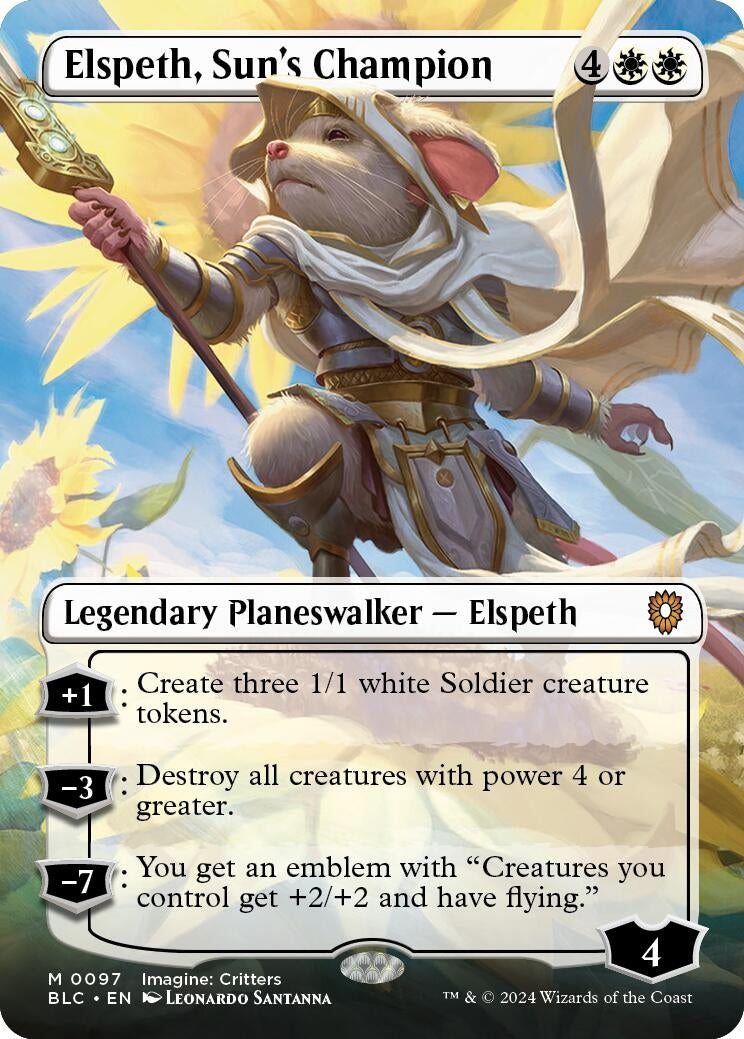 Image for Elspeth, Sun's Champion (Borderless) (97) - Magic: The Gathering