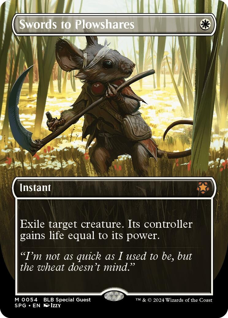 Image for Swords to Plowshares (Borderless) (54) - Magic: The Gathering